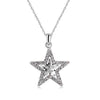 Crystal Chain Star Pendant Necklace:FJD,