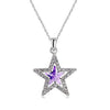 Crystal Chain Star Pendant Necklace:FJD,