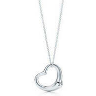 Silver Plated Peach Heart Pendant Necklace:FJD,