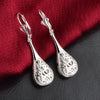 Crystal Long Drop Earrings:FJD,