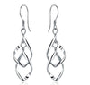 Fashion Spiral Silver Plated Dangle Drop Party Earrings:FJD,