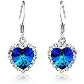 Classic Love Colorful Heart - Heart of Ocean Earrings:FJD,