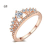 Gold Pretty Crown Lady Crystal Perfect Present Princess Ring:FJD,