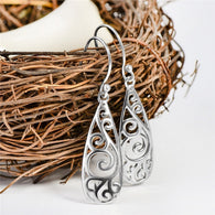 Bohemia Fashion Hollow Carved Water Drop Earrings:FJD,